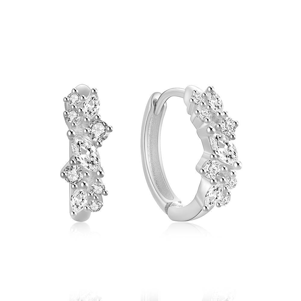 Floral Diamond Hoop Blossoms