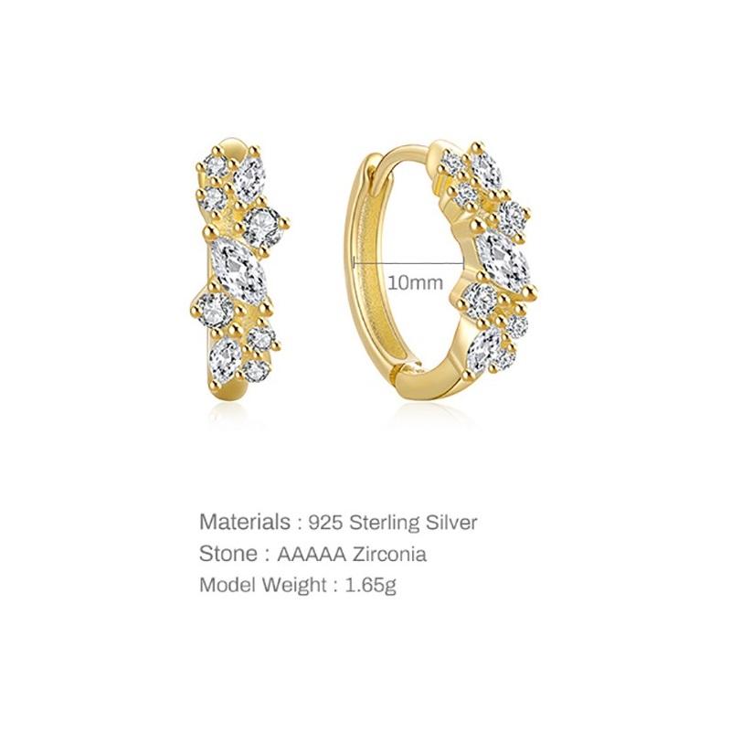 Floral Diamond Hoop Blossoms