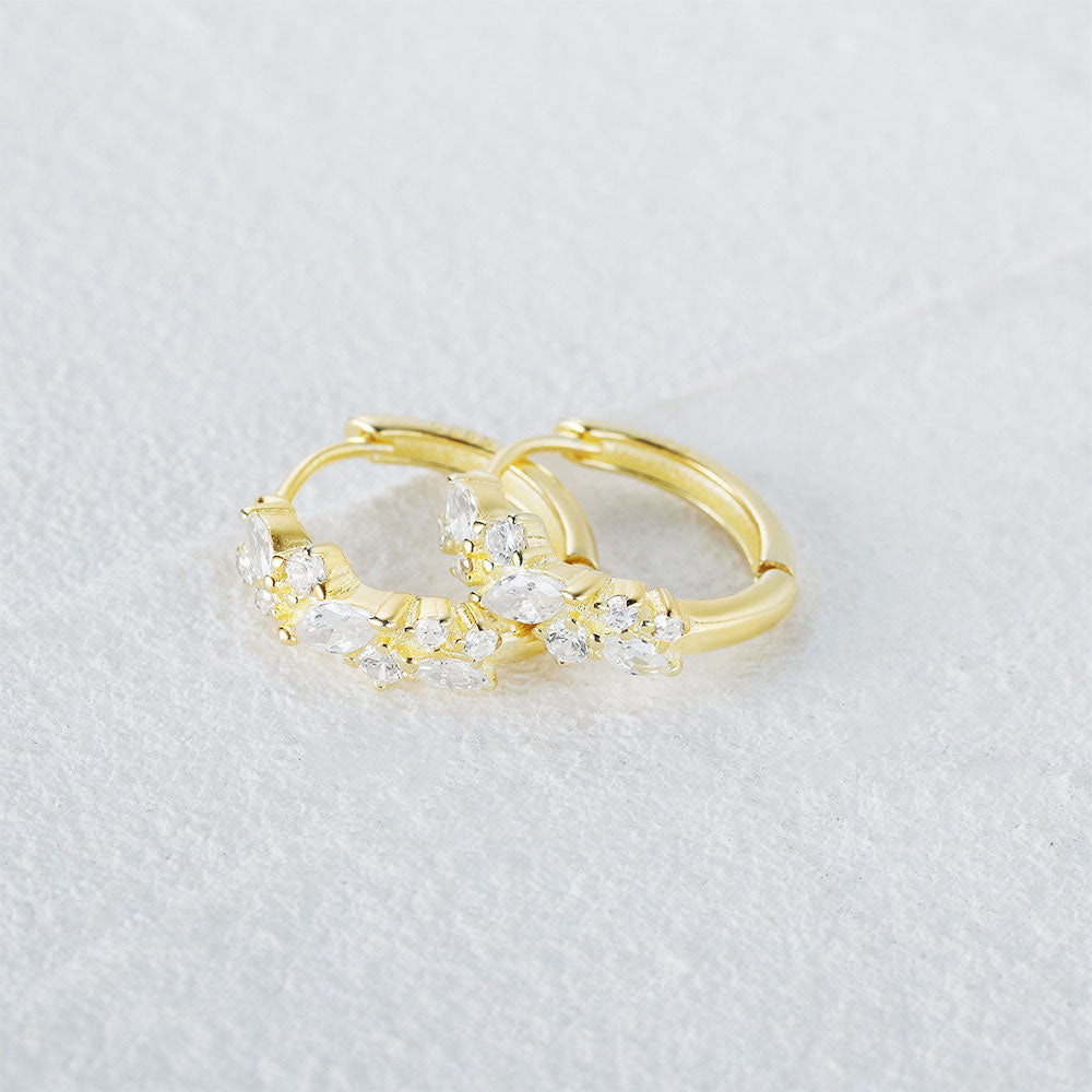 Floral Diamond Hoop Blossoms