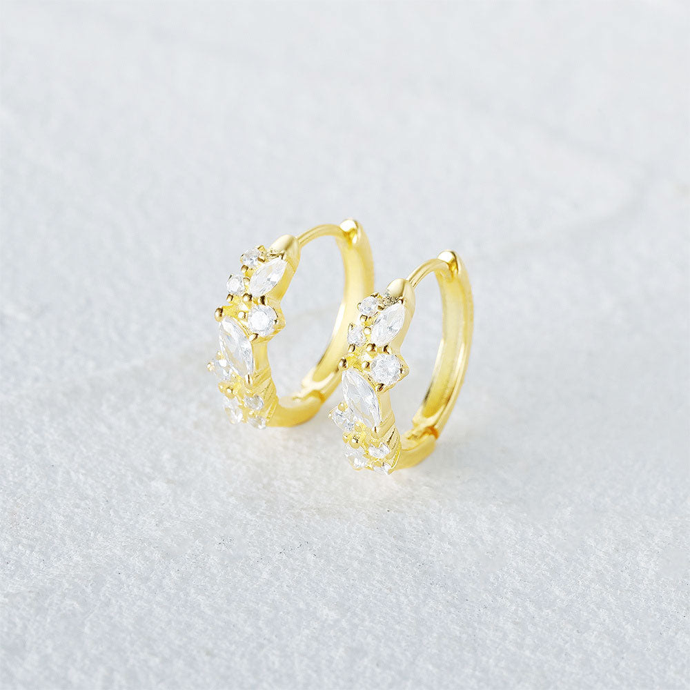 Floral Diamond Hoop Blossoms