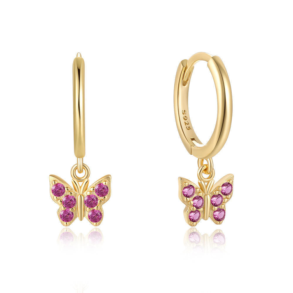 Amethyst Blossom Hoop Charm Stella Harte