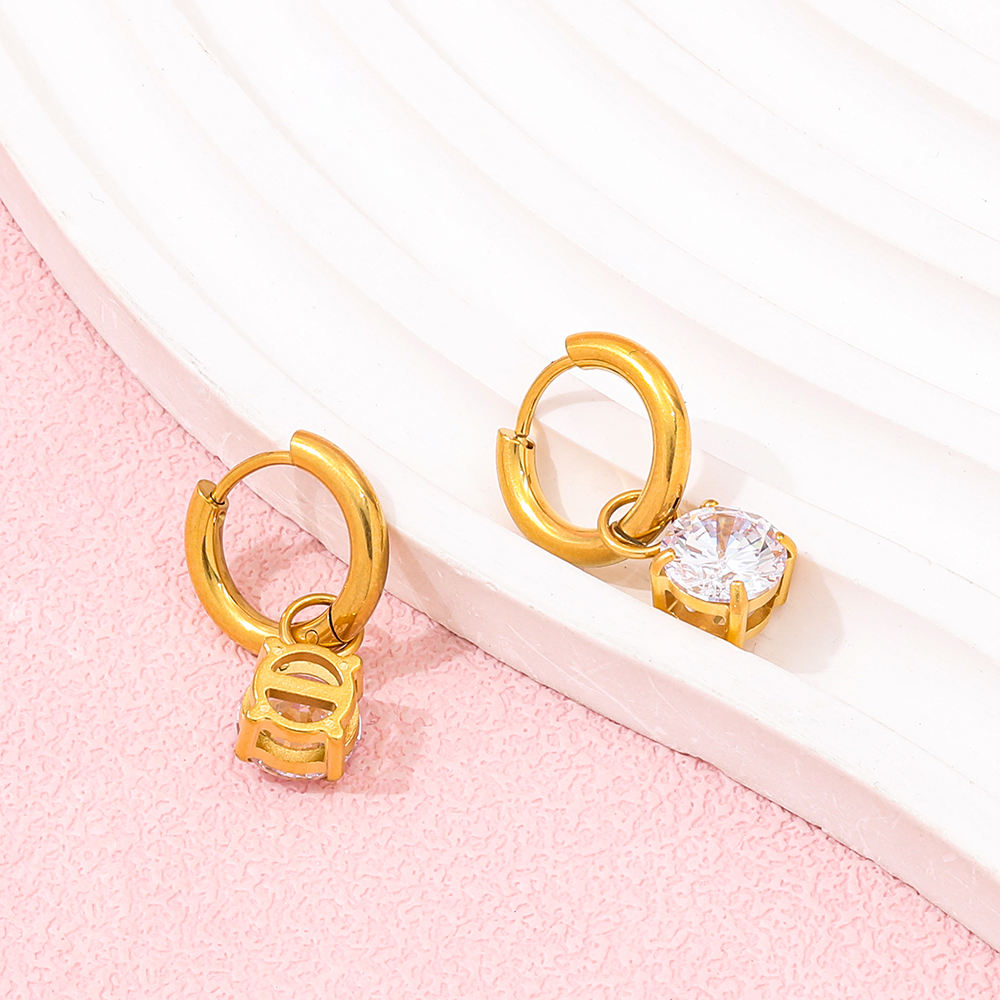 Rose Quartz Heart Hoop Love
