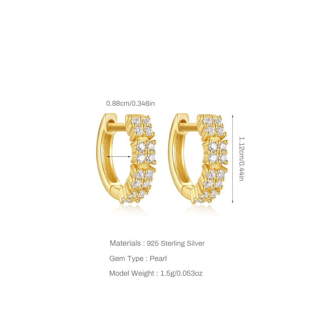 Golden Bar, Hoop, & Star Huggies