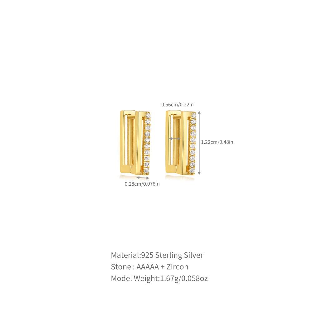 Golden Bar, Hoop, & Star Huggies