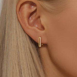Golden Bar, Hoop, & Star Huggies
