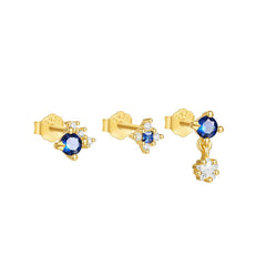 Sapphire Whisper Stud Set