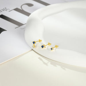Sapphire Whisper Stud Set