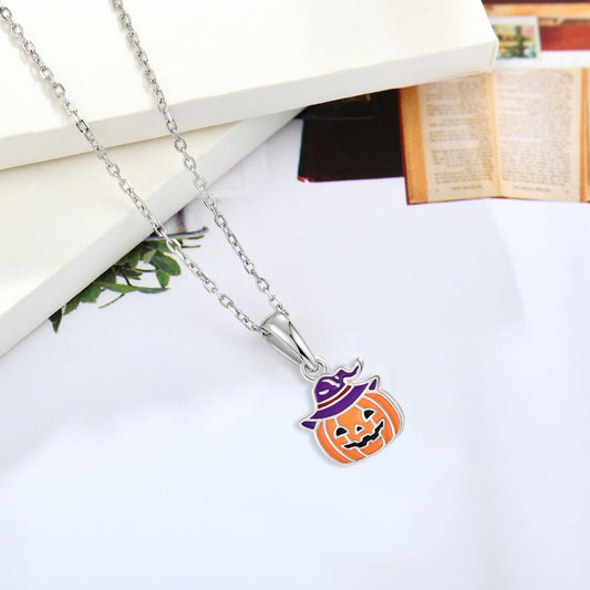 Enchanted Jack-o'-Witch Necklace