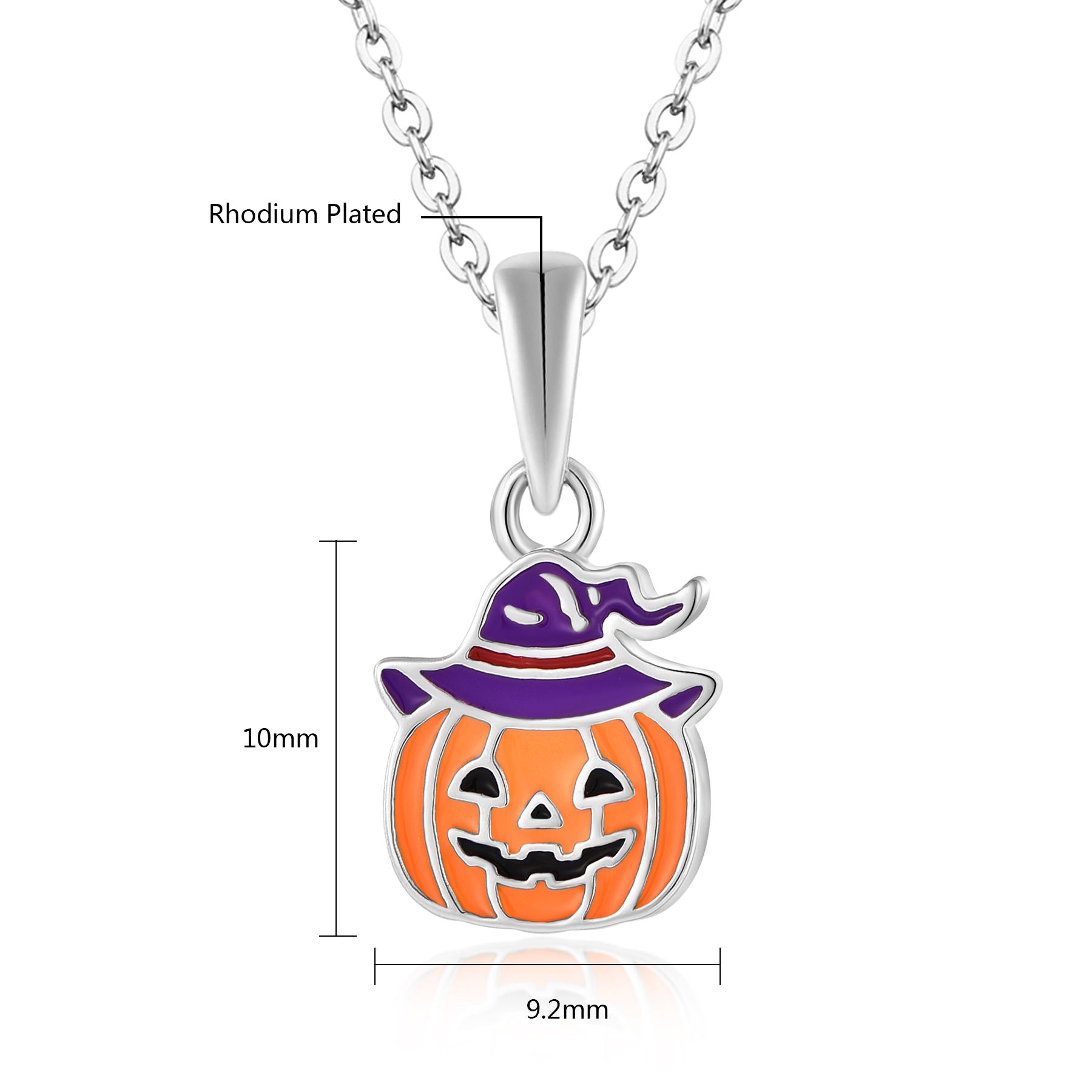 Enchanted Jack-o'-Witch Necklace