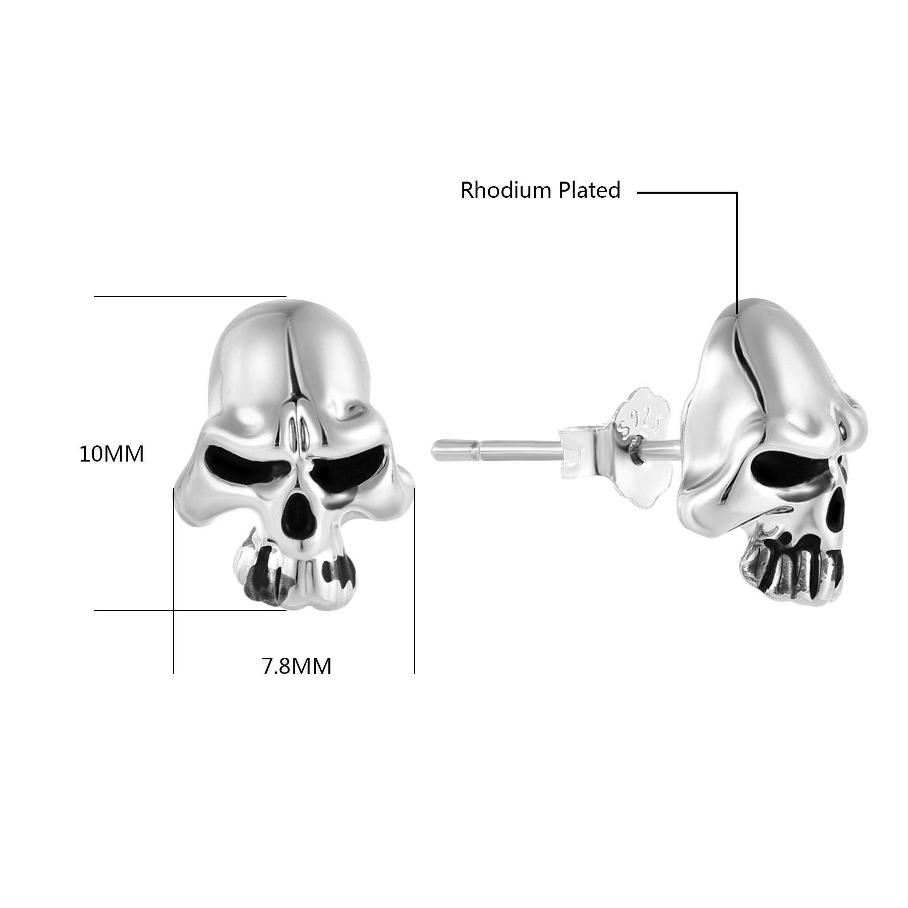 Rebel Skull Studs Stella Harte