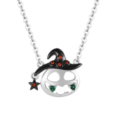 Witchy Grin Skully Necklace