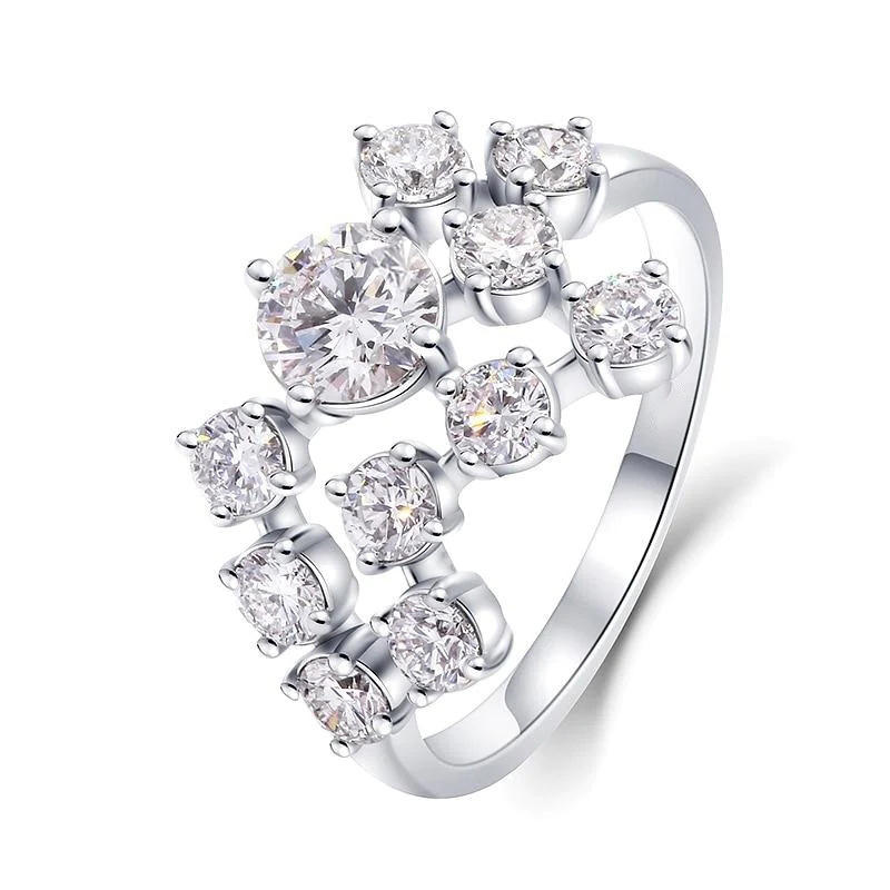 Moissanite Blossom Cascade Ring Stella Harte