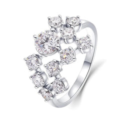 Moissanite Blossom Cascade Ring