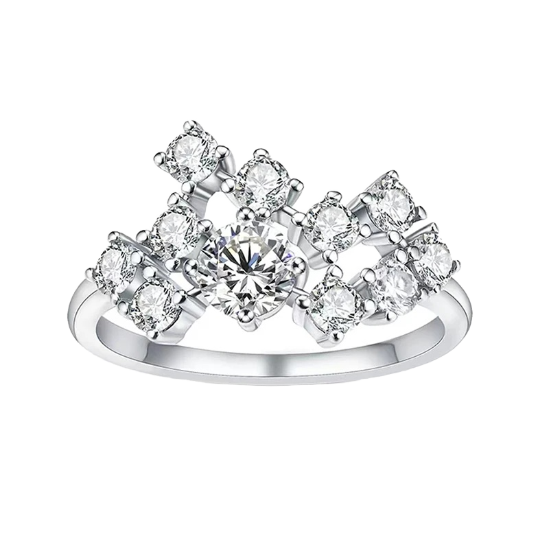 Moissanite Blossom Cascade Ring