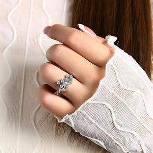 Moissanite Blossom Cascade Ring