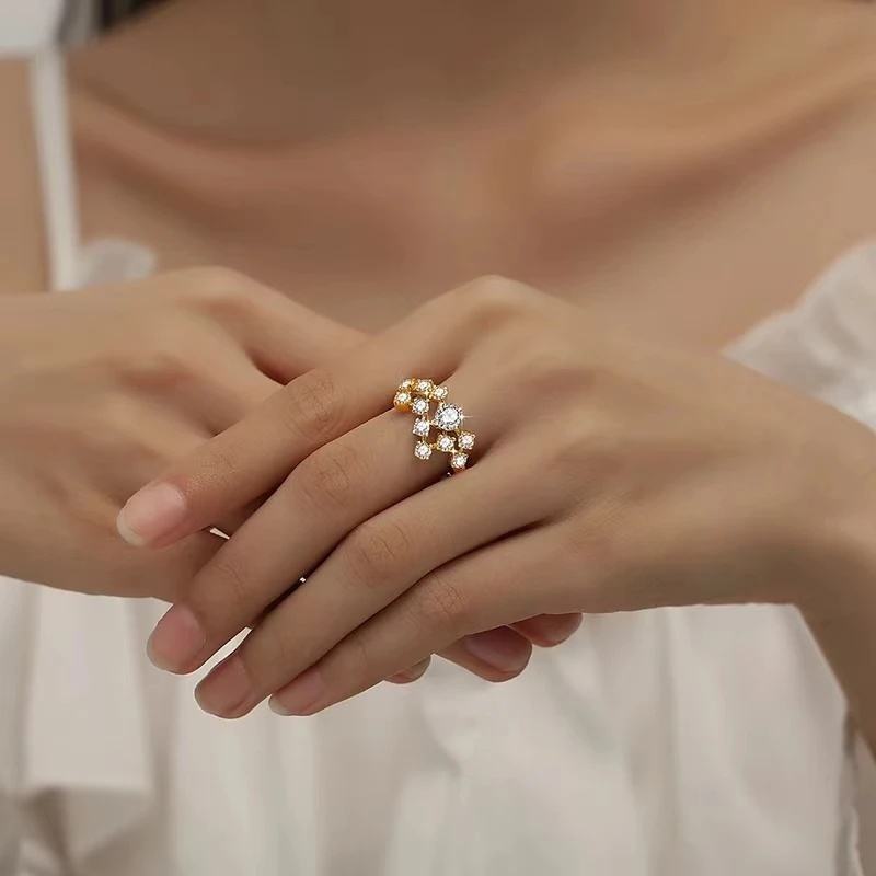Moissanite Blossom Cascade Ring