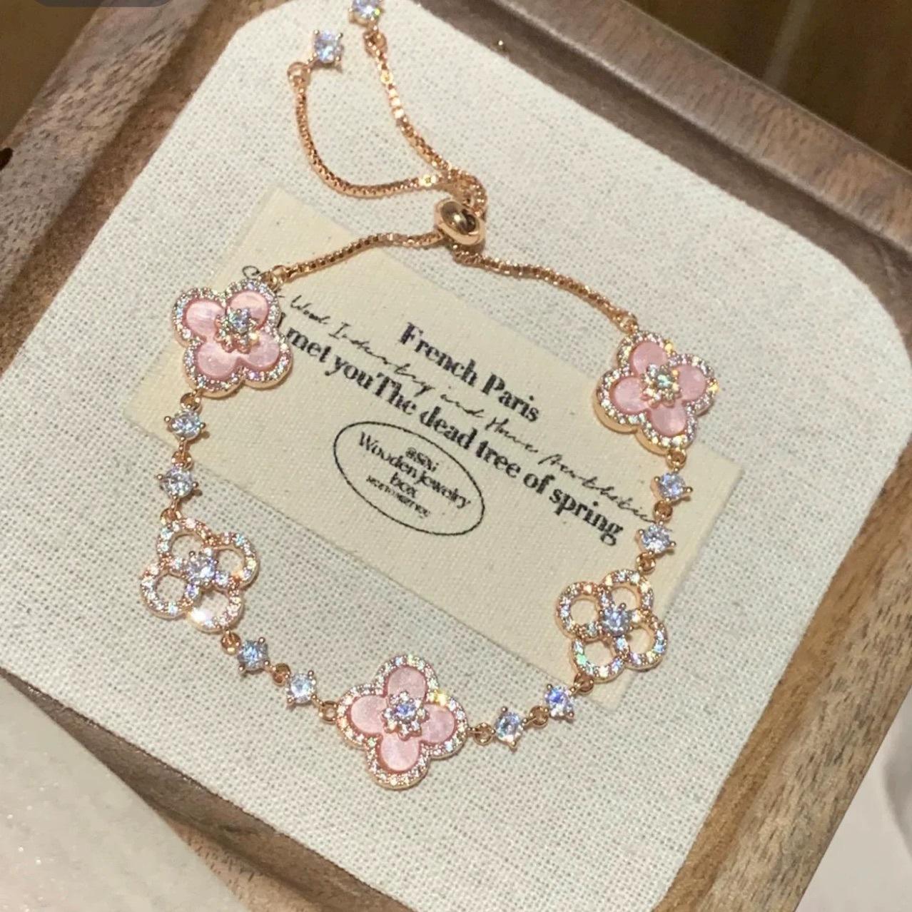 Blush Clover Twinkle Bracelet Stella Harte