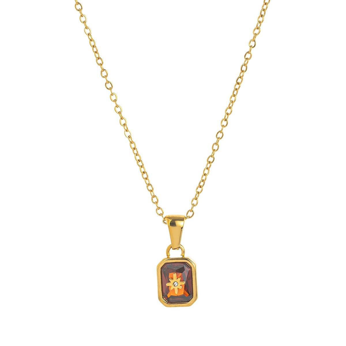 Star Birthstone Glow Necklace Stella Harte