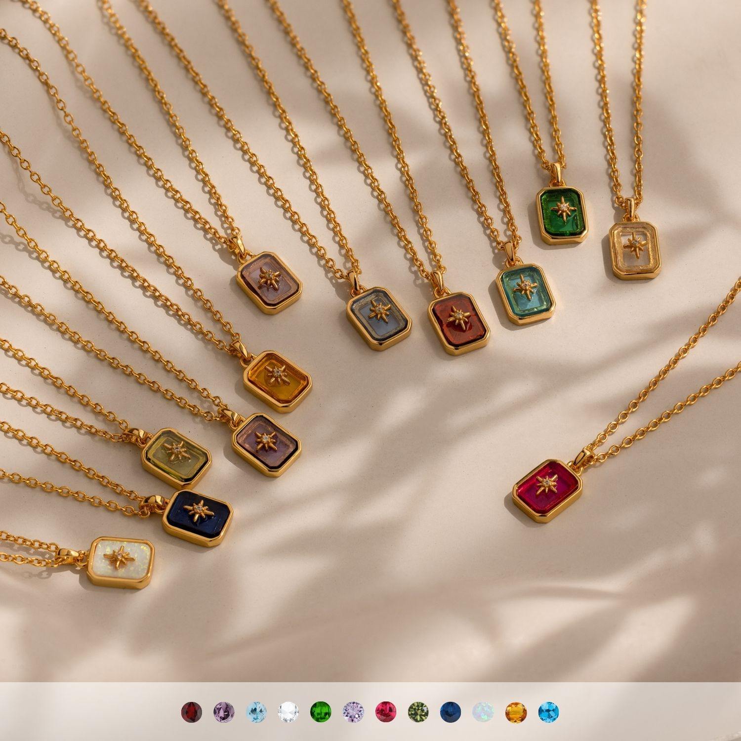 Star Birthstone Glow Necklace Stella Harte