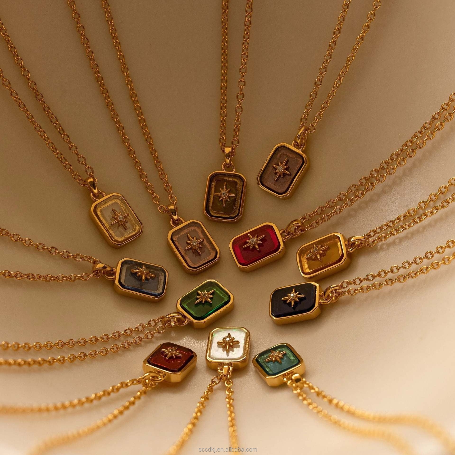Star Birthstone Glow Necklace Stella Harte