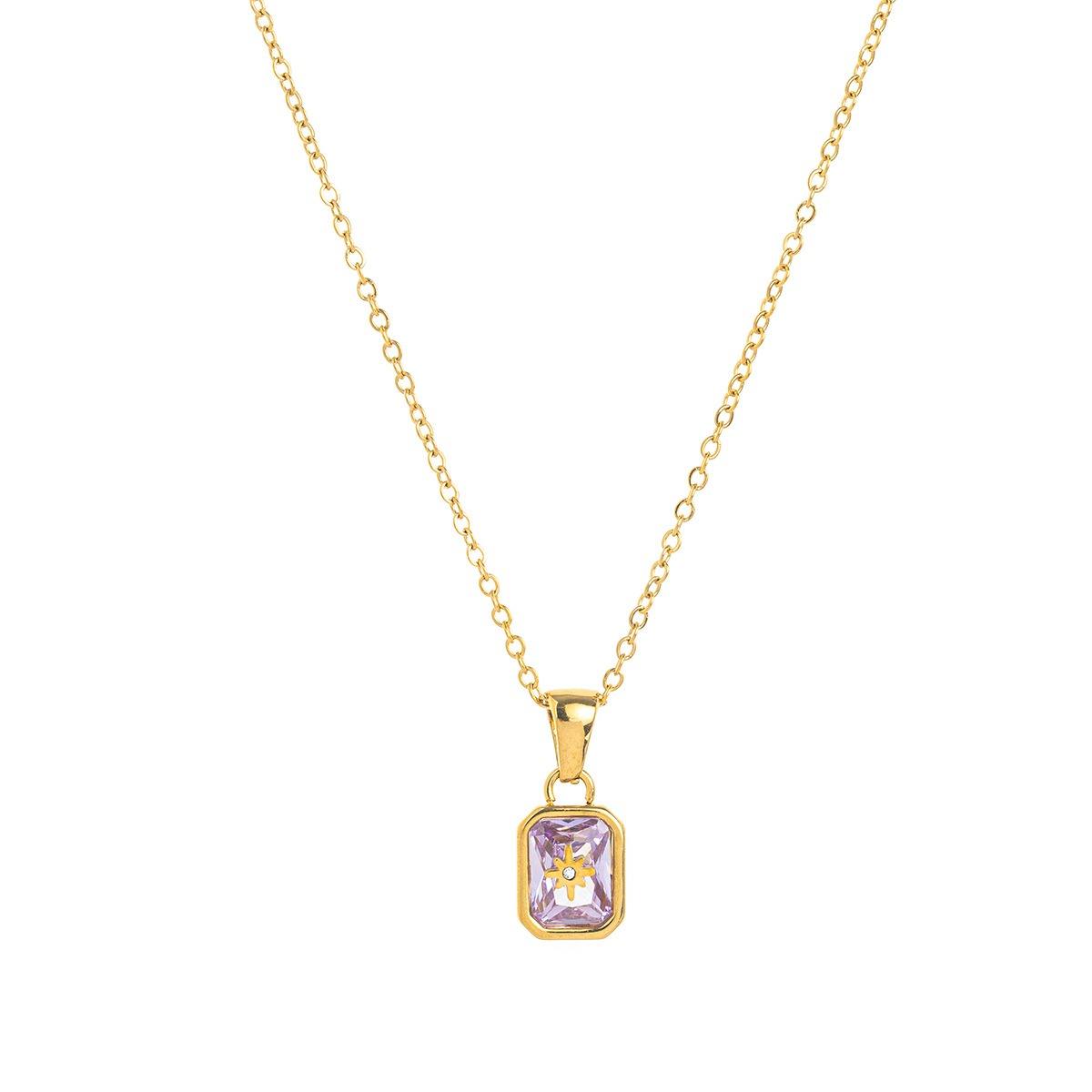 Star Birthstone Glow Necklace Stella Harte