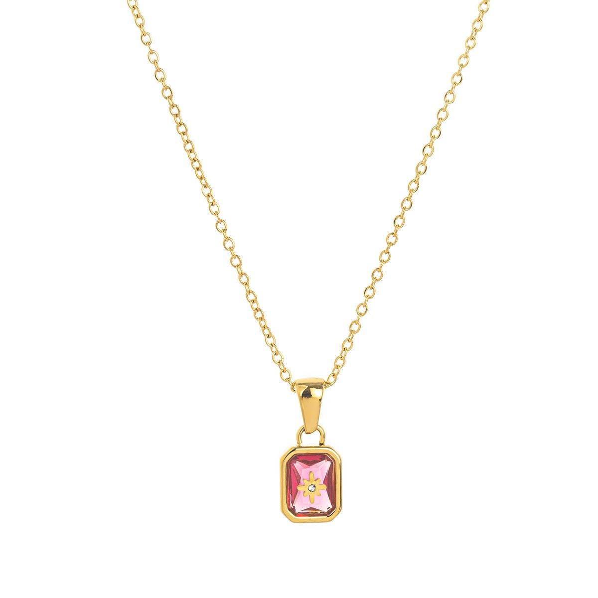 Star Birthstone Glow Necklace Stella Harte