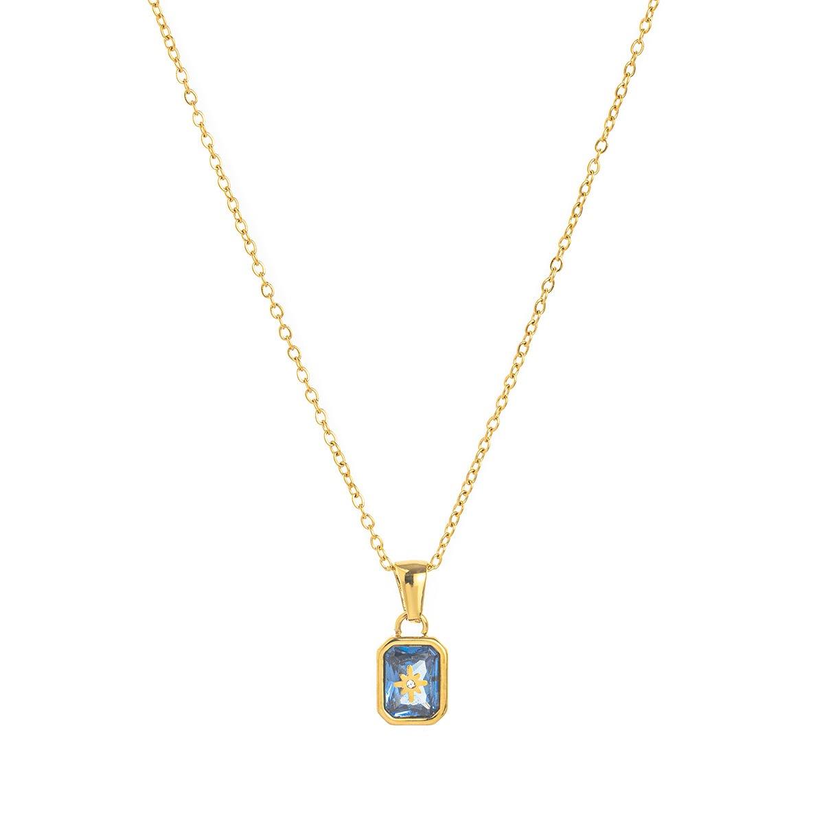 Star Birthstone Glow Necklace Stella Harte