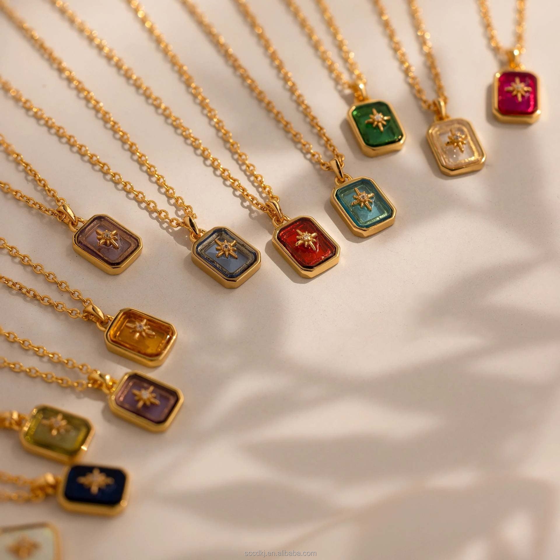 Star Birthstone Glow Necklace Stella Harte