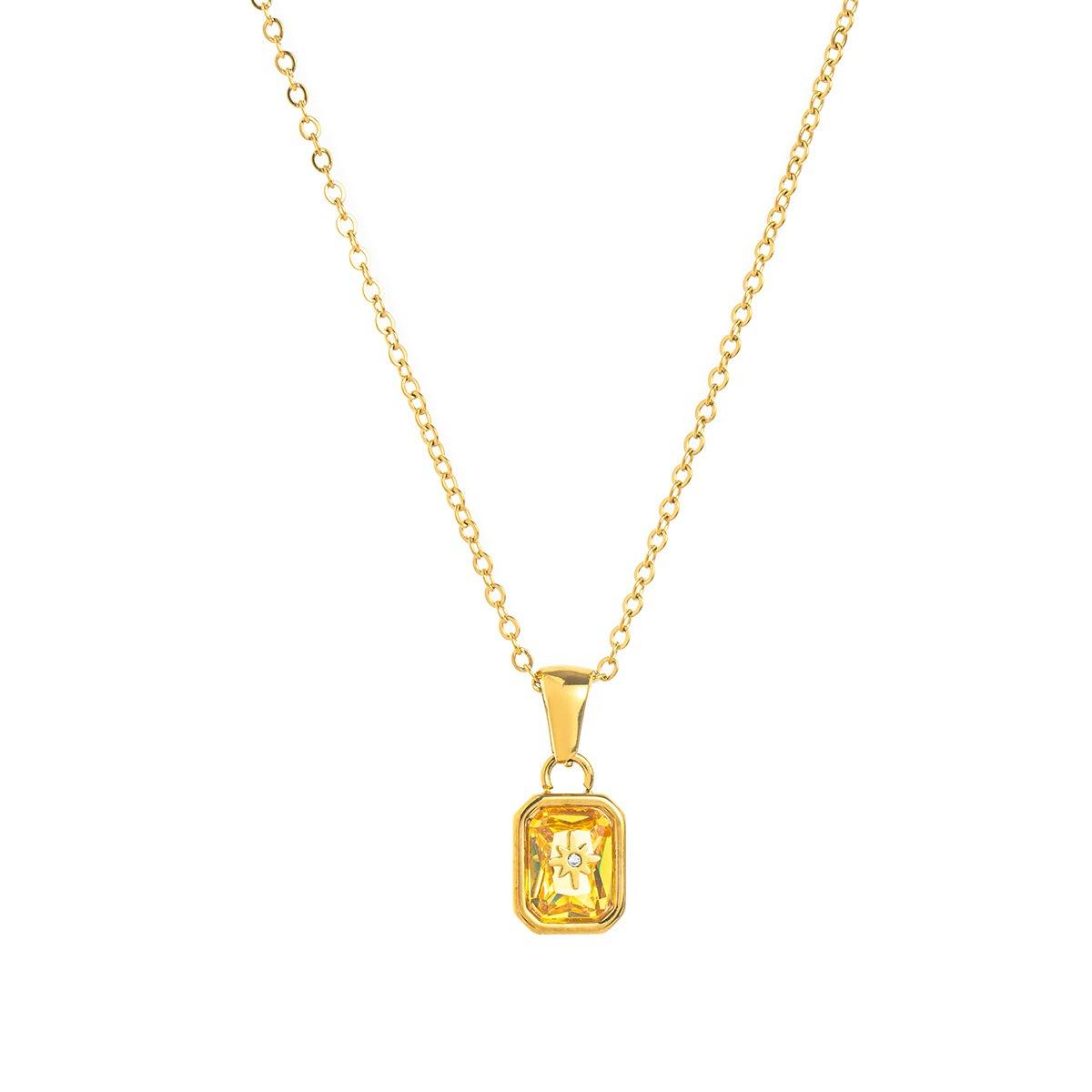 Star Birthstone Glow Necklace Stella Harte