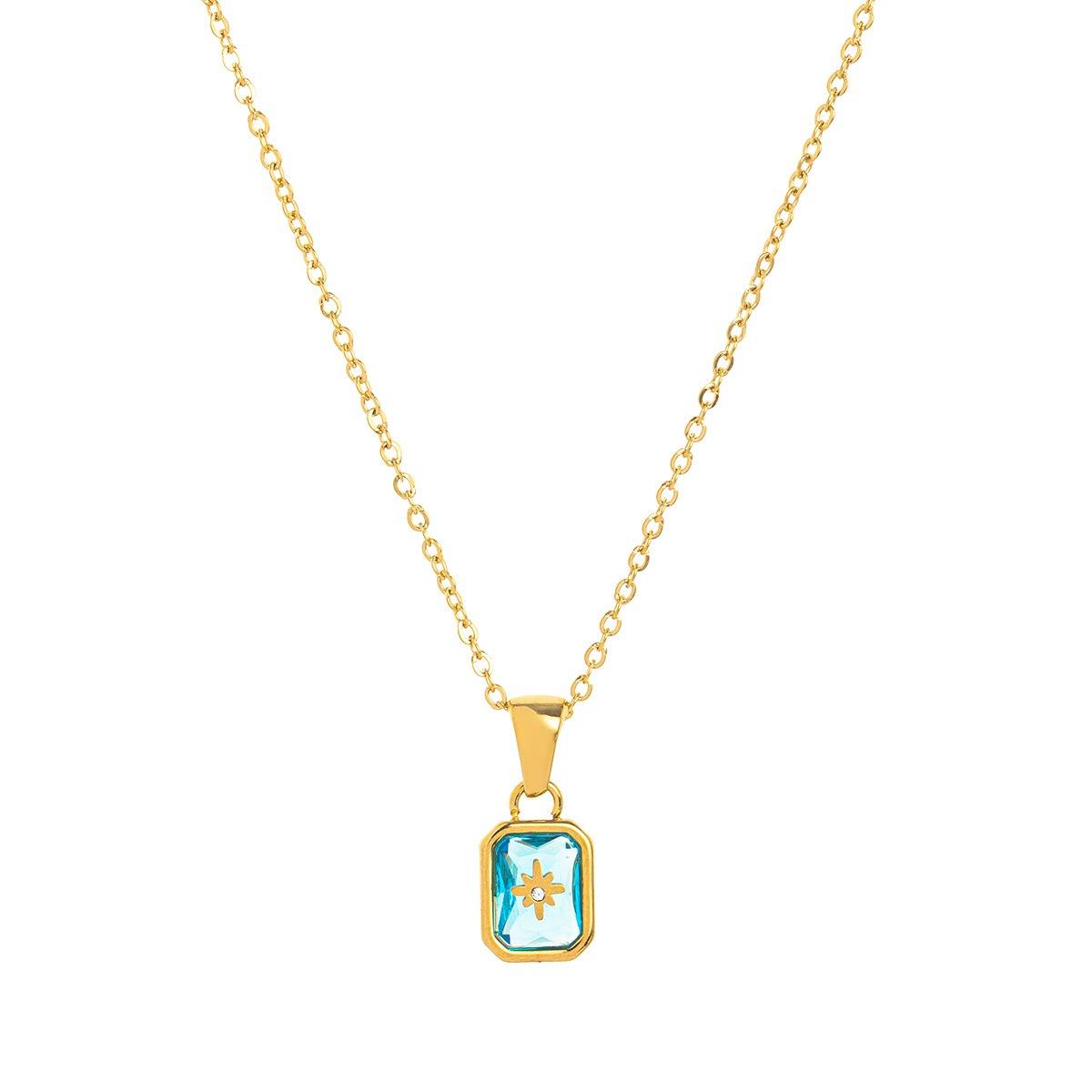 Star Birthstone Glow Necklace Stella Harte