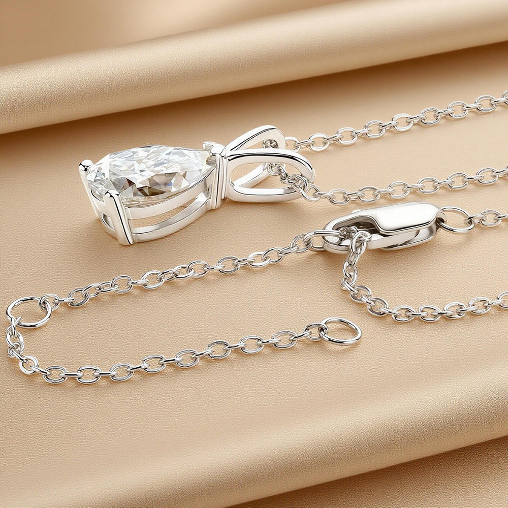 Pear Drop Promise Necklace