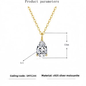 Pear Drop Promise Necklace