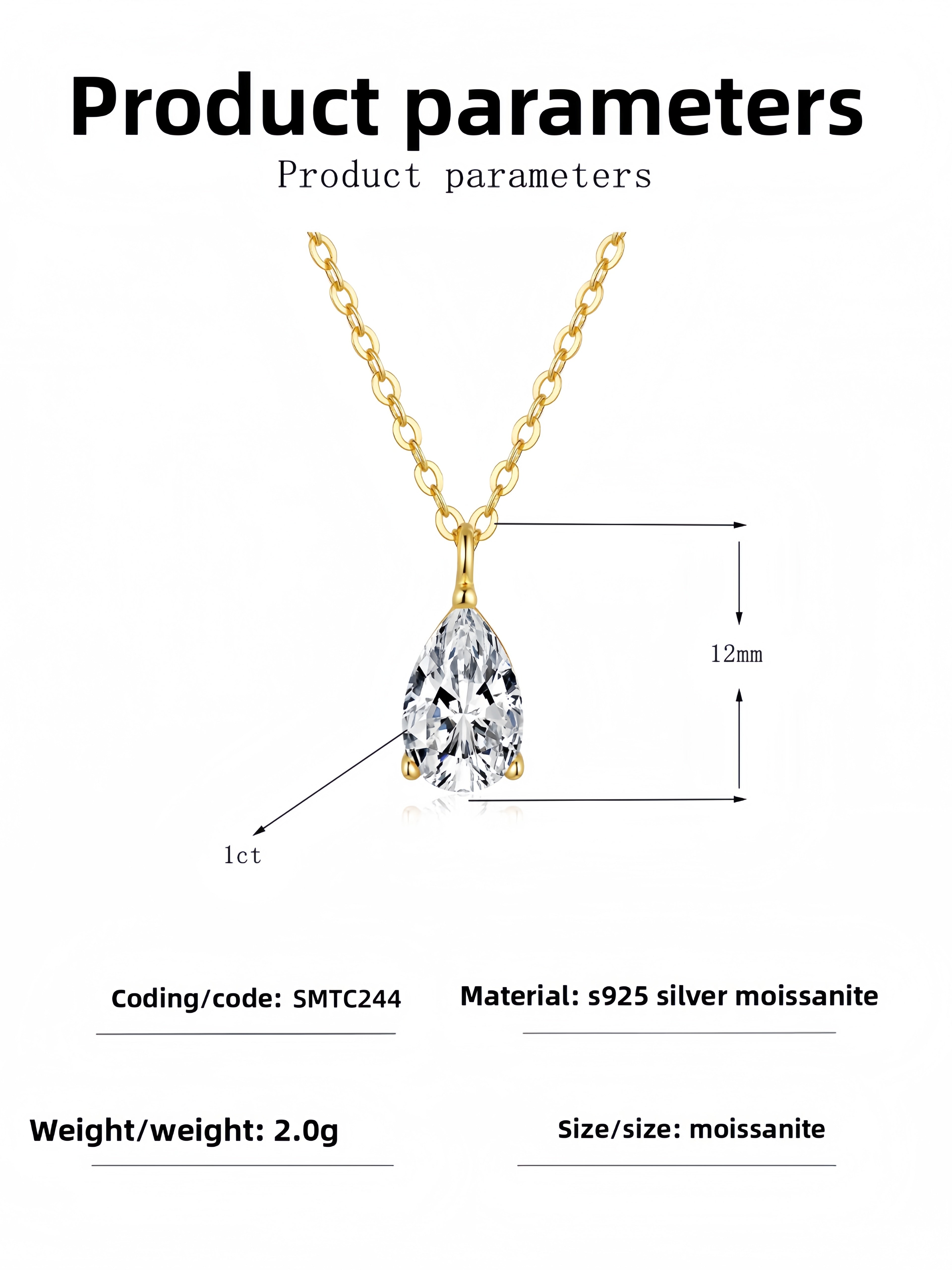 Pear Drop Promise Necklace Stella Harte
