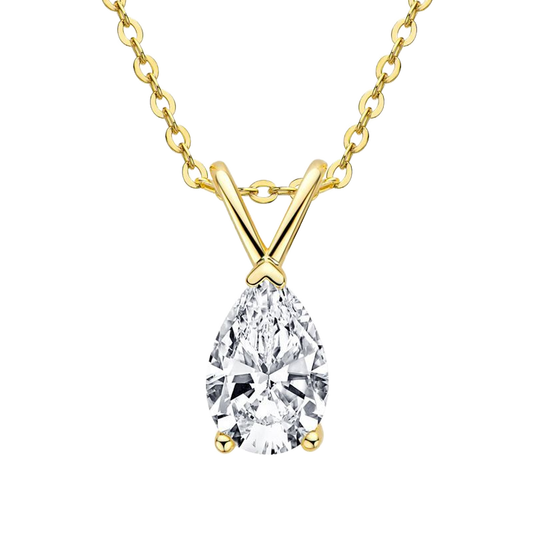 Pear Drop Promise Necklace