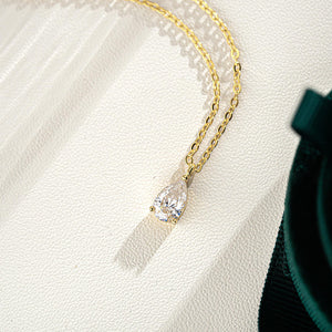 Pear Drop Promise Necklace