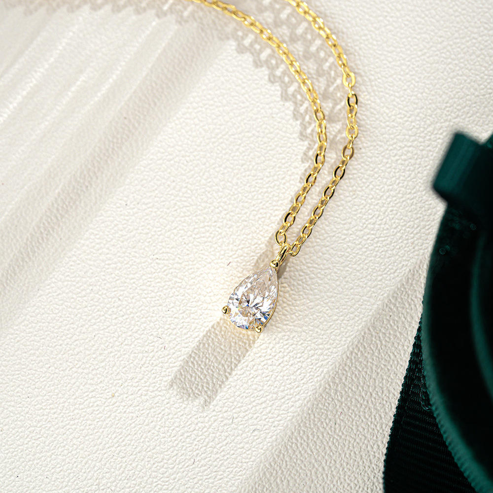 Pear Drop Promise Necklace