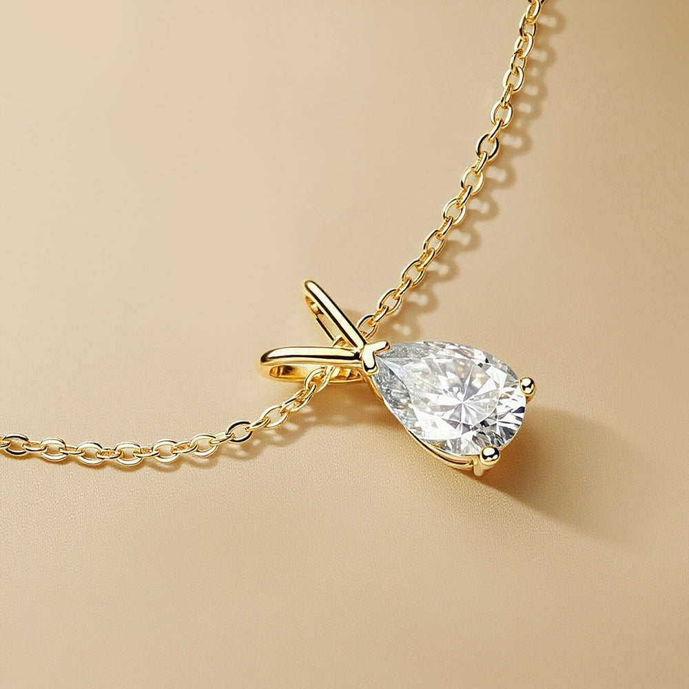 Pear Drop Promise Necklace
