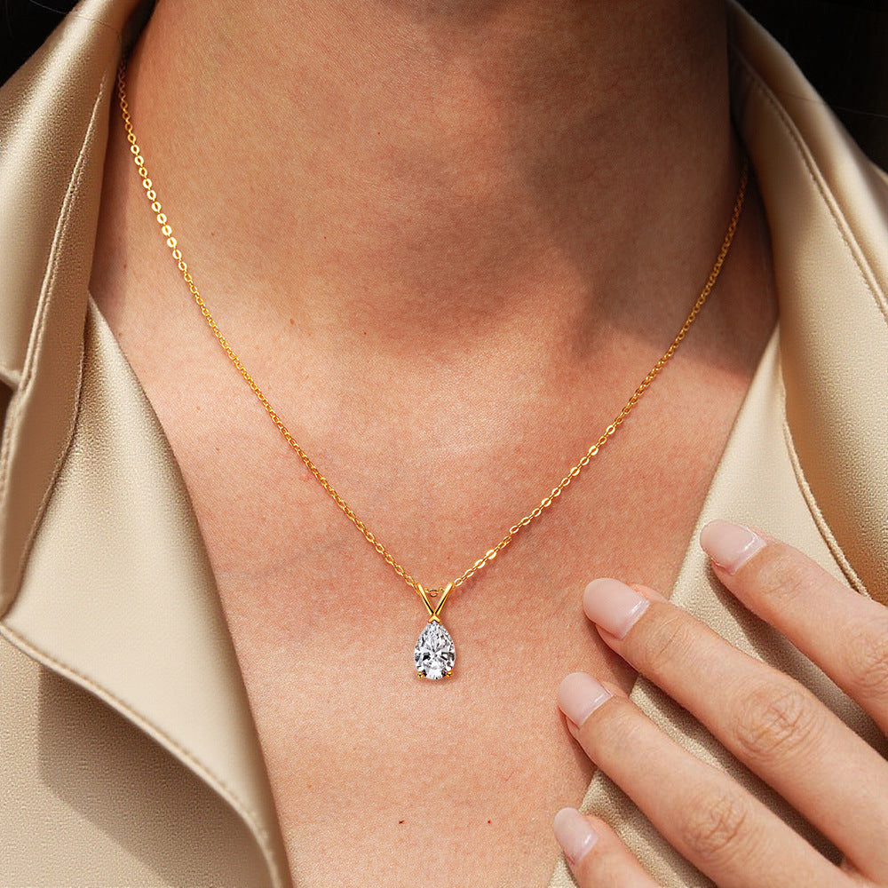 Pear Drop Promise Necklace