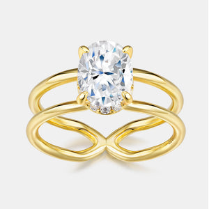 Oval Solitaire Infinity Ring