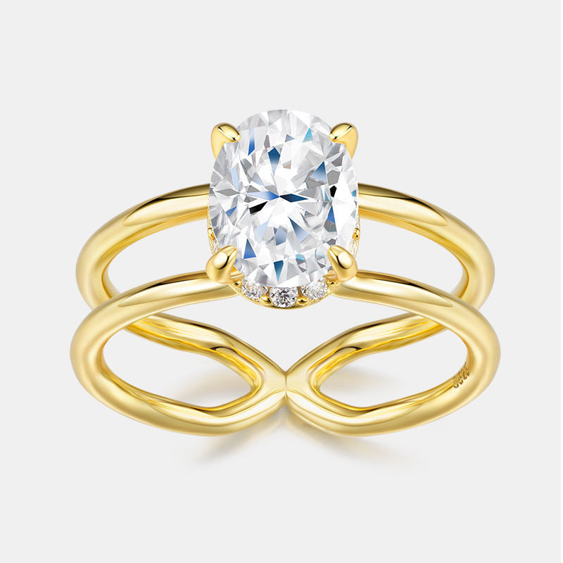 Oval Solitaire Infinity Ring