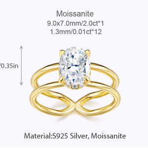Oval Solitaire Infinity Ring