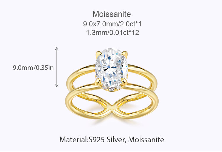 Oval Solitaire Infinity Ring