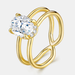 Oval Solitaire Infinity Ring