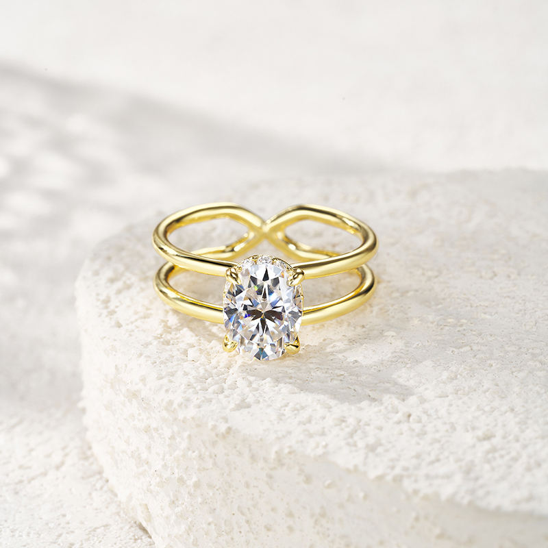 Oval Solitaire Infinity Ring