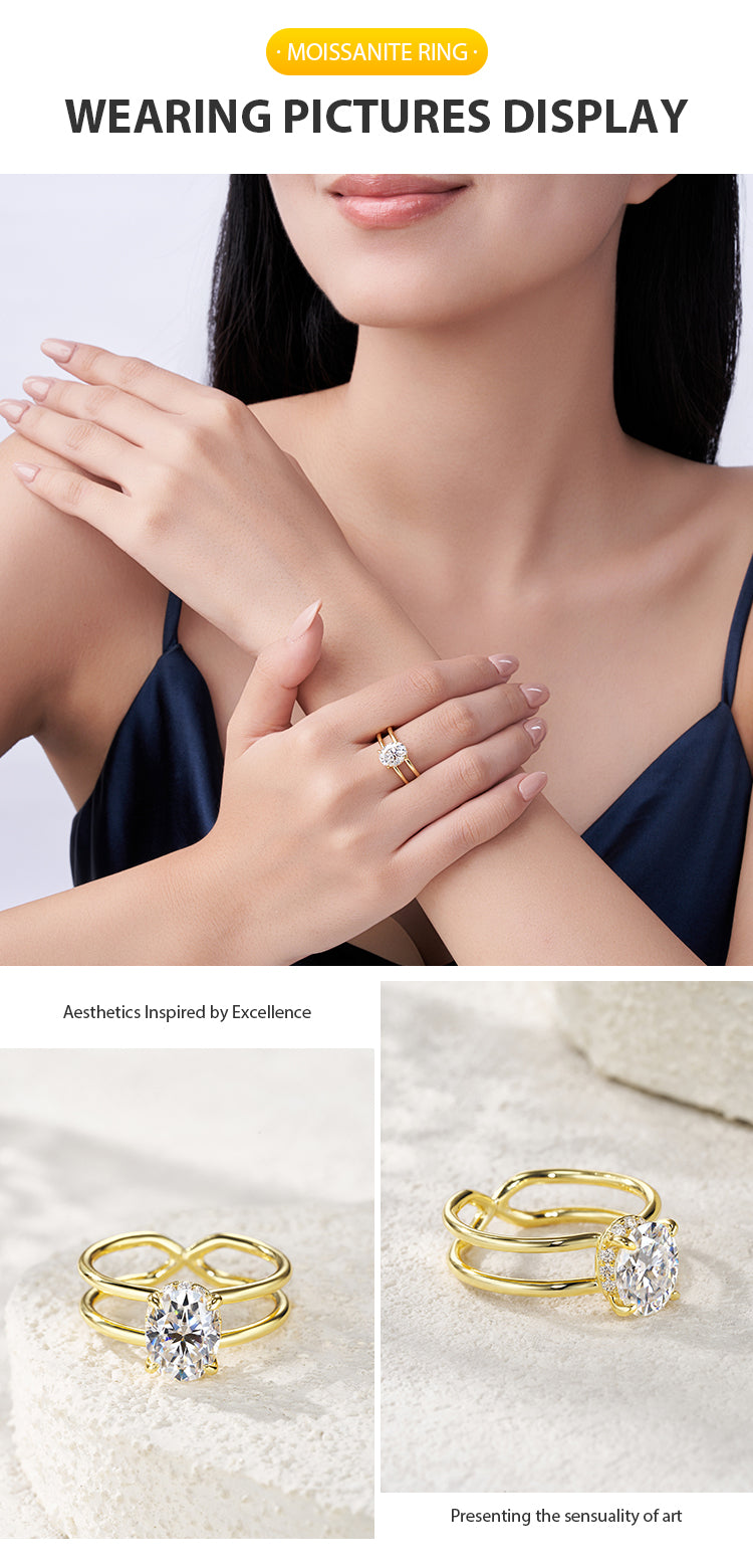 Oval Solitaire Infinity Ring