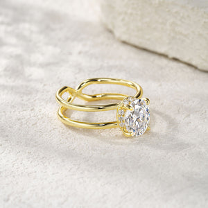 Oval Solitaire Infinity Ring