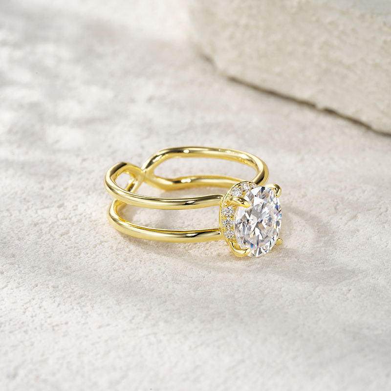 Oval Solitaire Infinity Ring