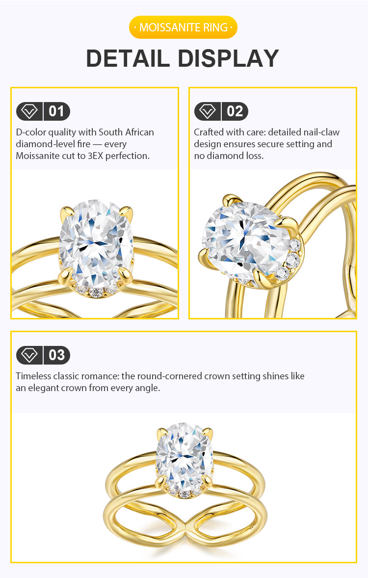 Oval Solitaire Infinity Ring