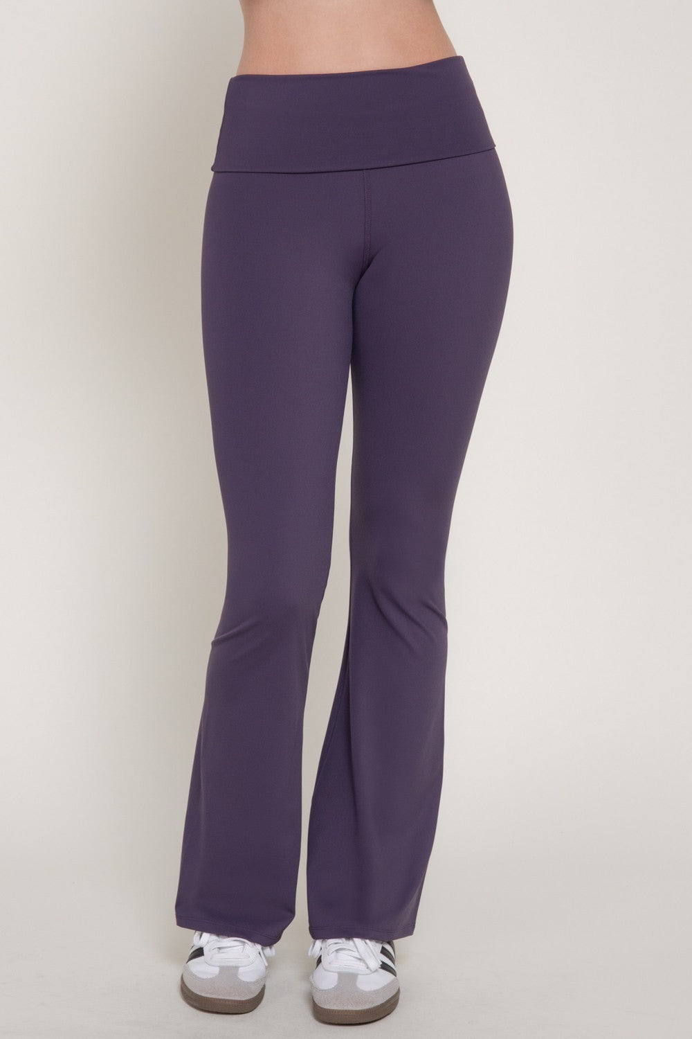 Waist Fold-over Flare Workout Leggings
