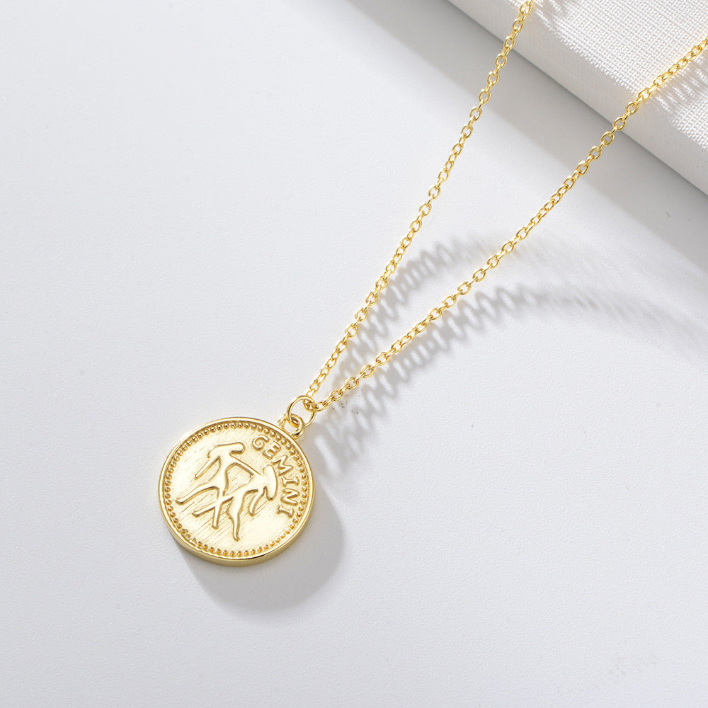 Gilded Zodiac Coin Serenade Necklace